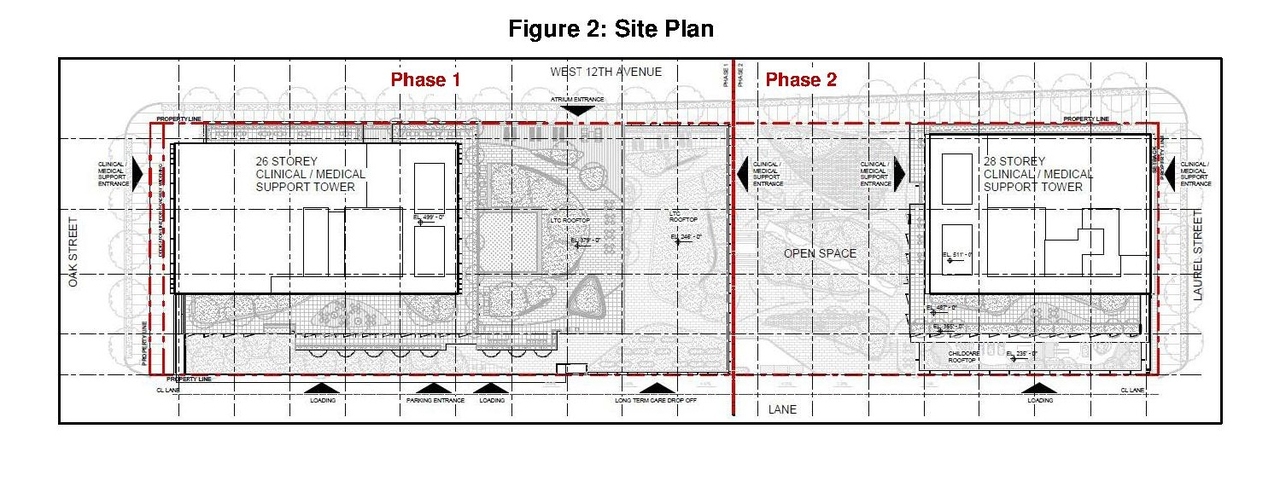 Construction site plan for project from page 5 of the file 'Referral report'