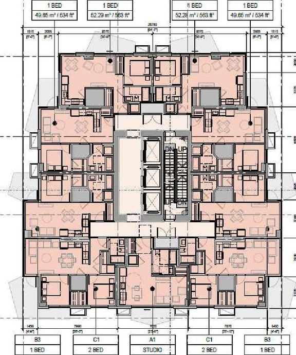 Floor plan for project from page 38 of the file 'Referral report'