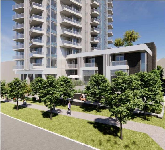 Rendering of building from page 43 of the file 'Referral report'