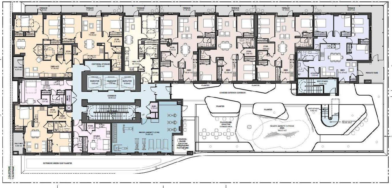 Floor plan for project from page 20 of the file 'Referral report'