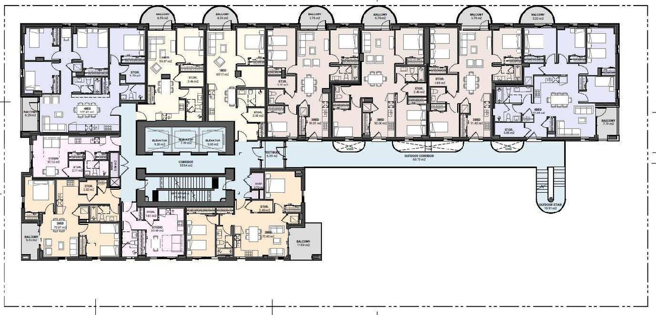 Floor plan for project from page 21 of the file 'Referral report'