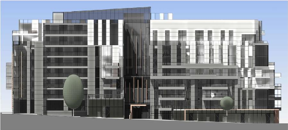 Rendering of building from page 4 of the file 'Report'
