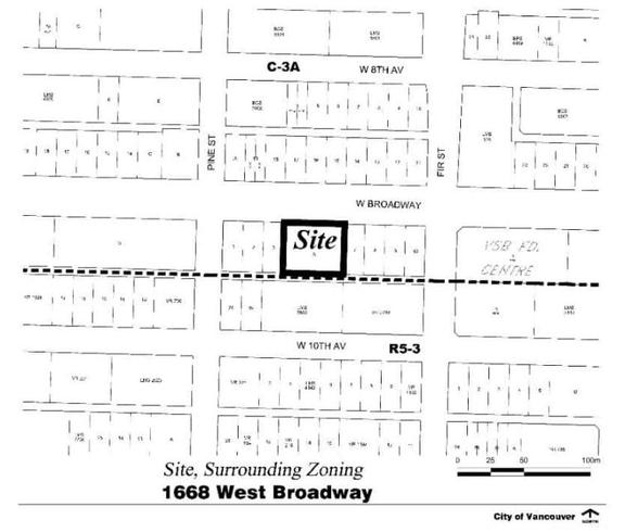 Construction site plan for project from page 3 of the file 'Referral report'