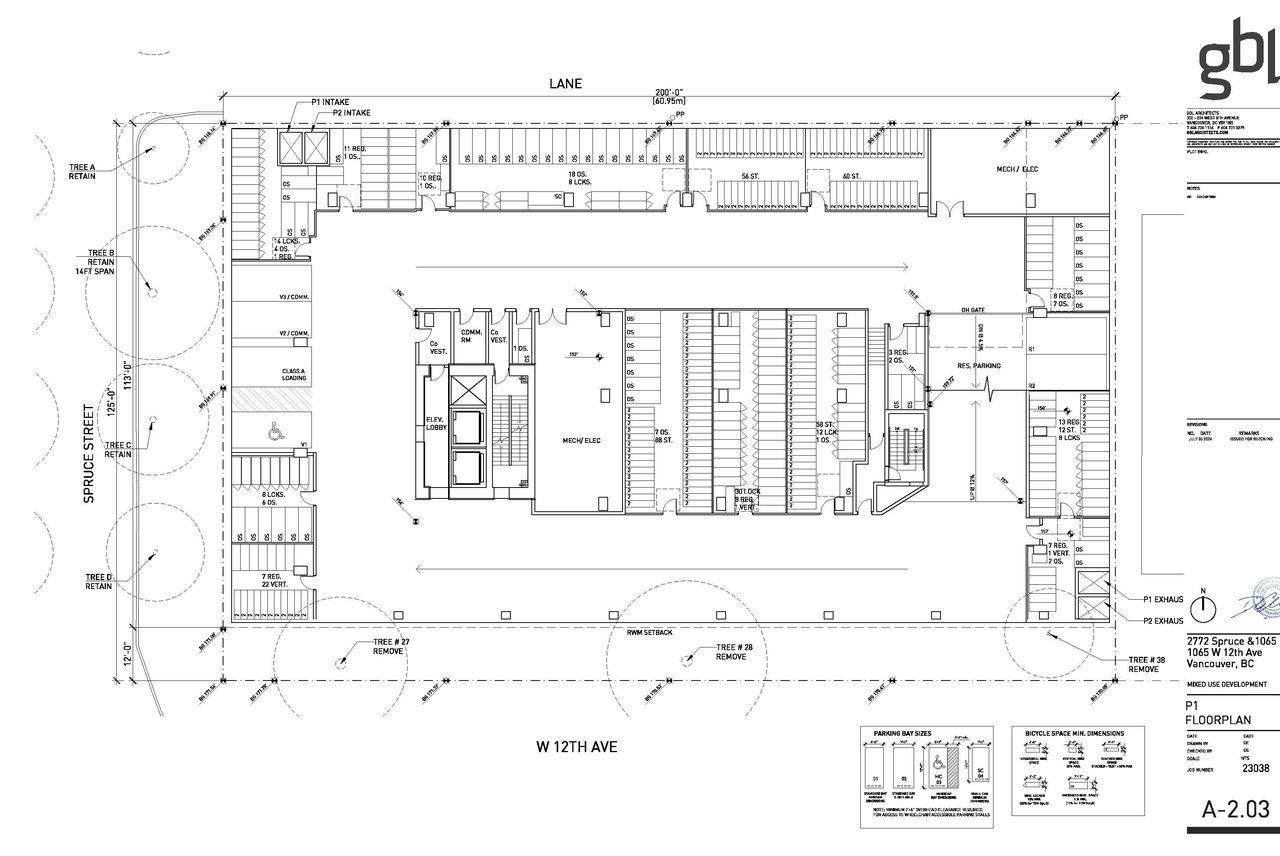 Construction site plan for project from page 19 of the file 'Application booklet'
