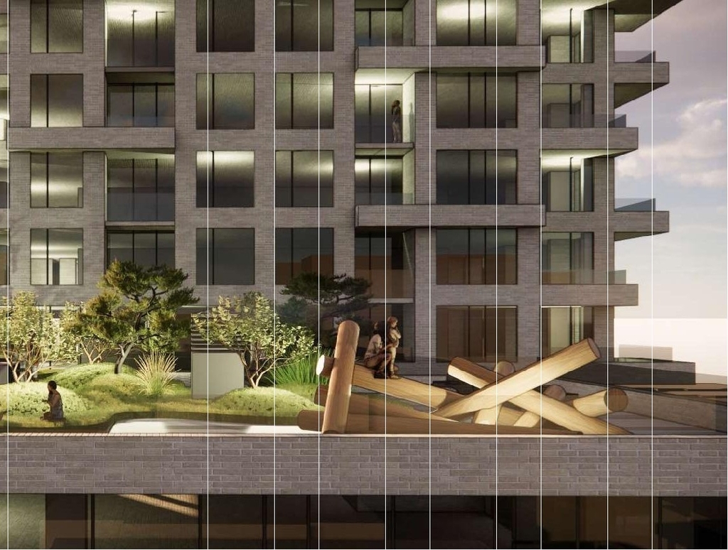 Rendering of building from page 41 of the file 'Application booklet'