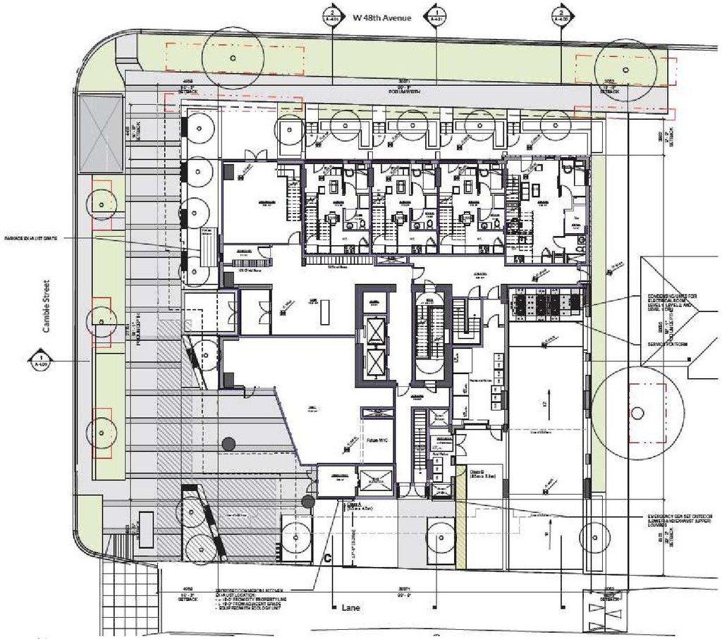 Construction site plan for project from page 34 of the file 'Referral report'