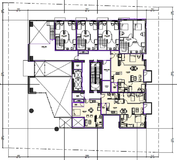 Floor plan for project from page 35 of the file 'Referral report'