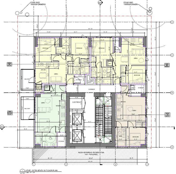 Floor plan for project from page 27 of the file 'Referral report'