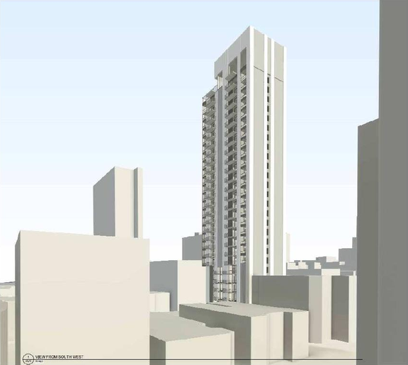 Rendering of building from page 29 of the file 'Referral report'
