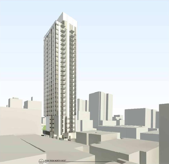 Rendering of building from page 29 of the file 'Referral report'