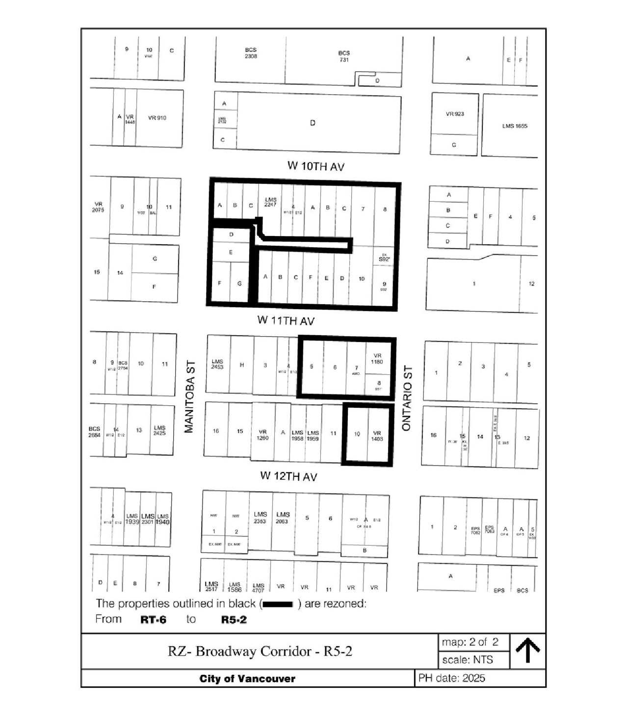 Construction site plan for project from page 116 of the file 'Referral Report - Standardized Apartment Districts and City-Initiated Zoning Changes to Implement Broadway Plan and Cambie Corridor Plan'