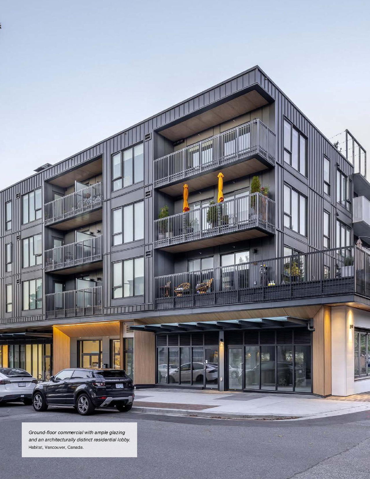Rendering of building from page 302 of the file 'Referral Report - Standardized Apartment Districts and City-Initiated Zoning Changes to Implement Broadway Plan and Cambie Corridor Plan'
