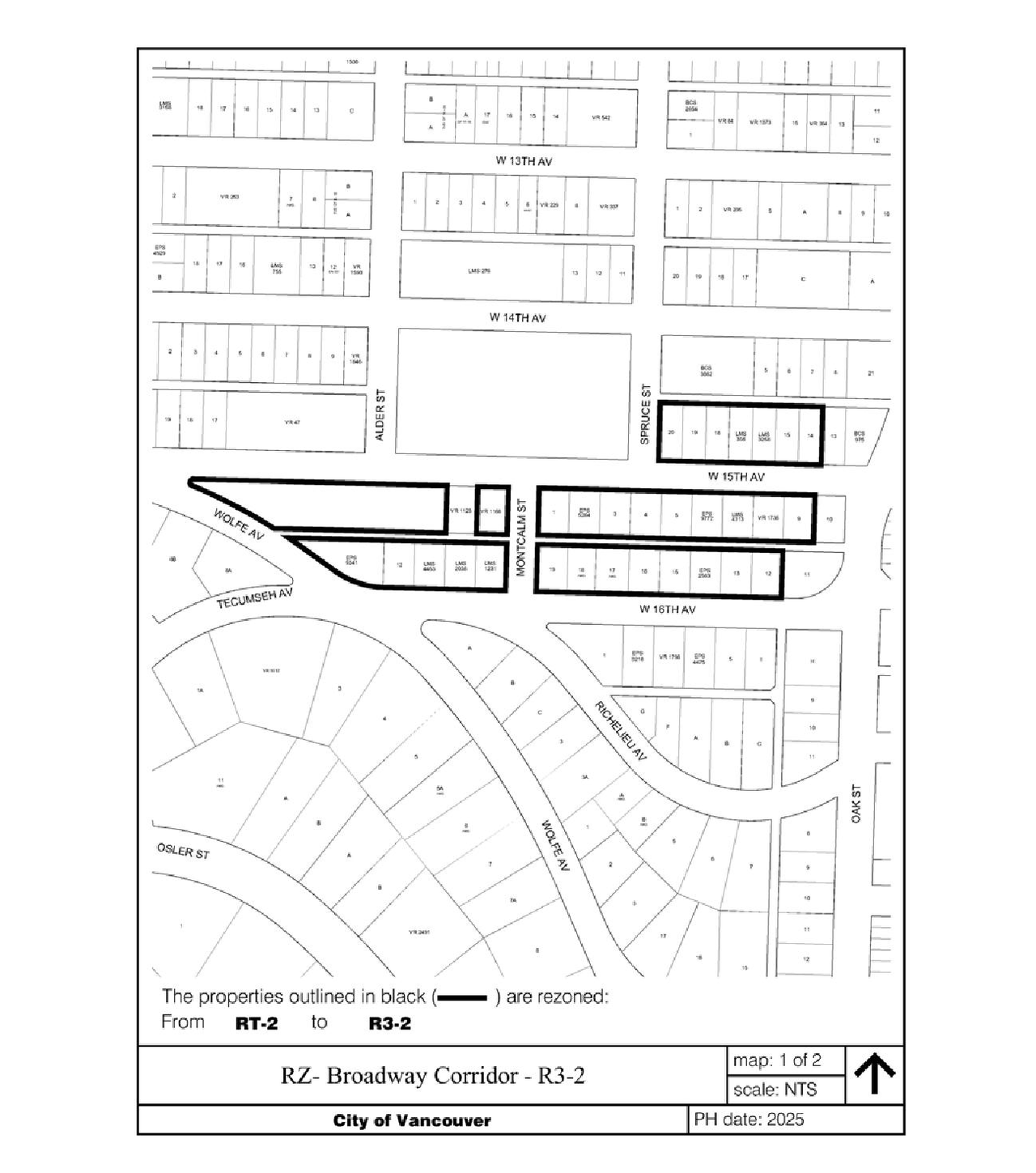 Construction site plan for project from page 78 of the file 'Referral Report - Standardized Apartment Districts and City-Initiated Zoning Changes to Implement Broadway Plan and Cambie Corridor Plan'