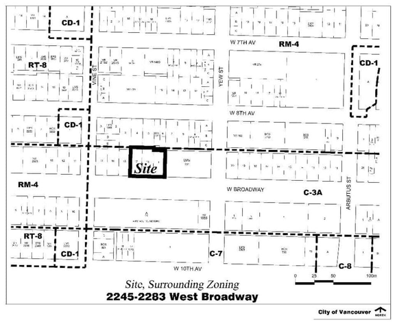 Construction site plan for project from page 3 of the file 'Referral report'