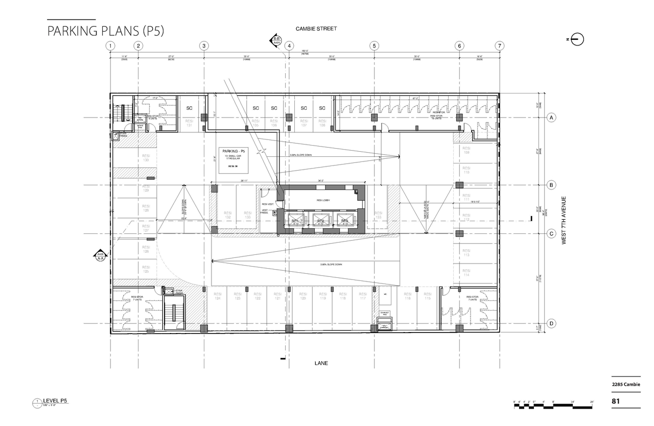 Floor plan for project from page 81 of the file 'Application booklet'