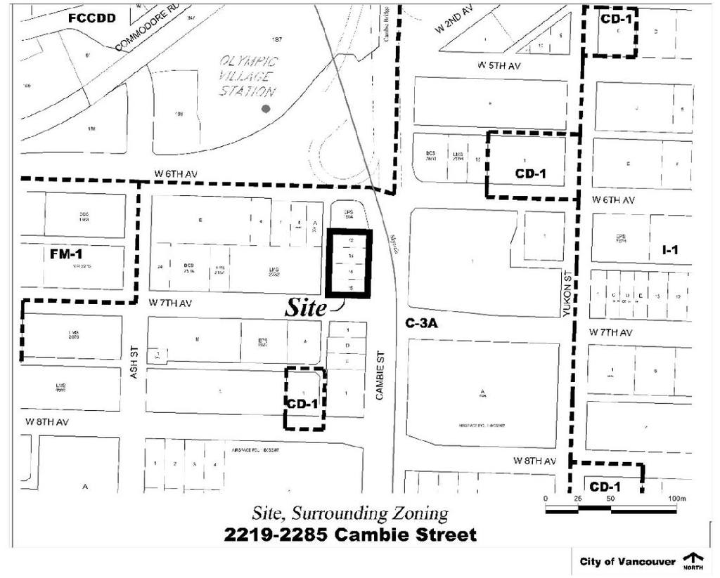 Construction site plan for project from page 3 of the file 'Referral report'