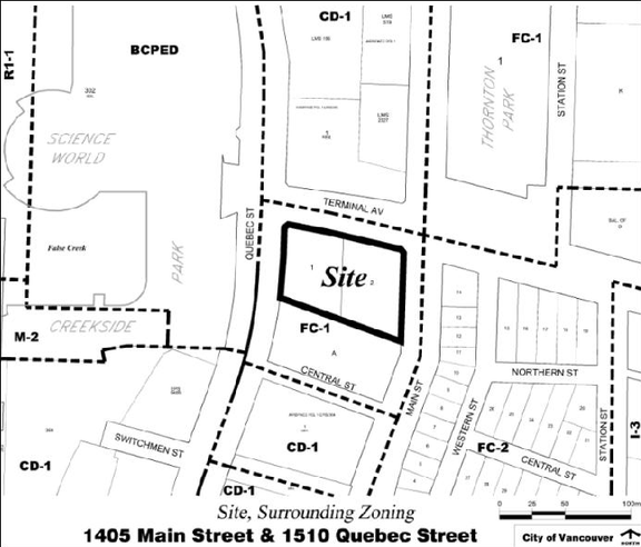 Construction site plan for project from page 3 of the file 'Referral report'