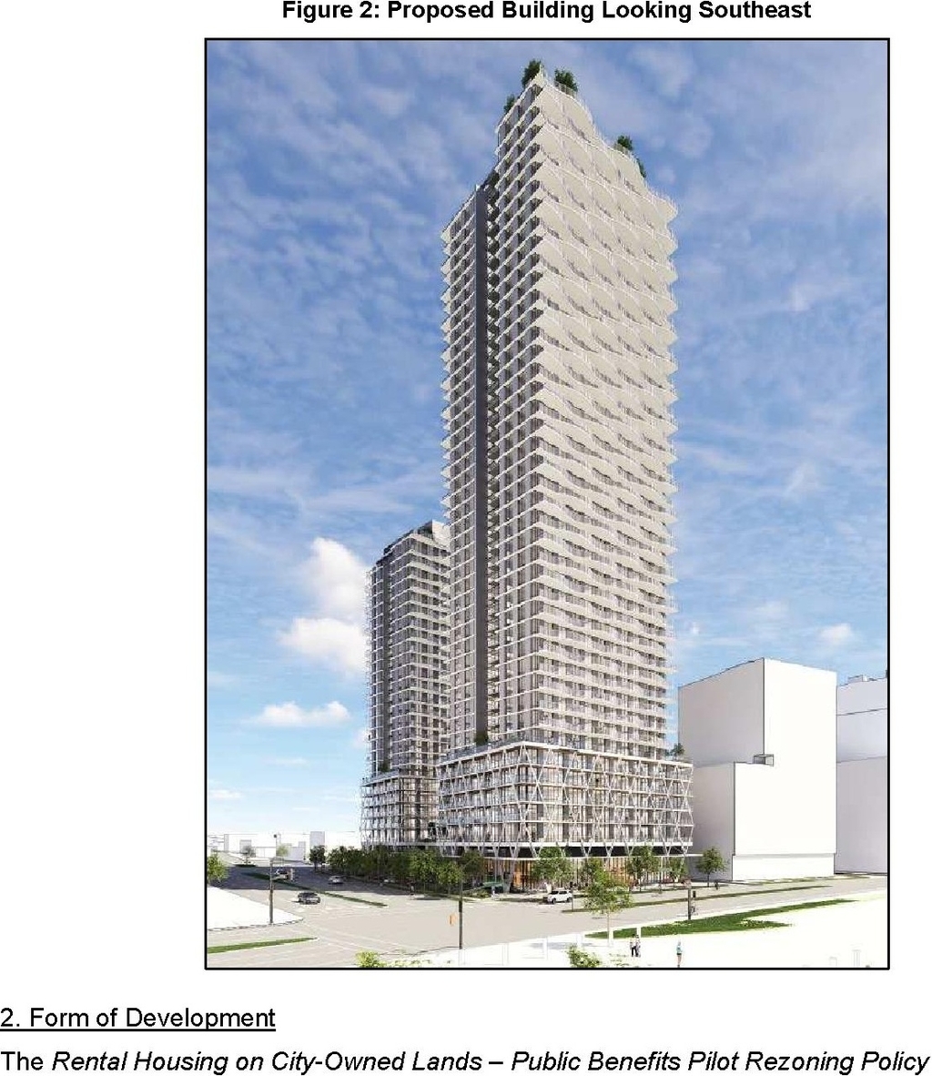 Rendering of building from page 5 of the file 'Referral report'