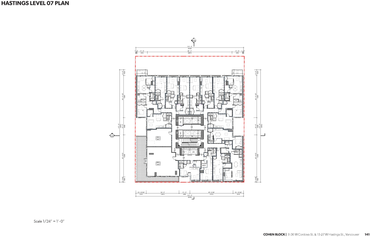 Floor plan for project from page 141 of the file 'Application booklet'