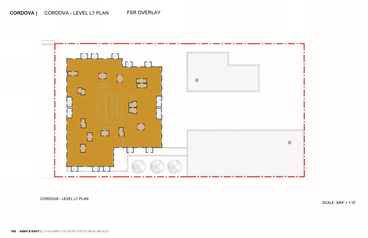 Construction site plan for project from page 168 of the file 'Application booklet'