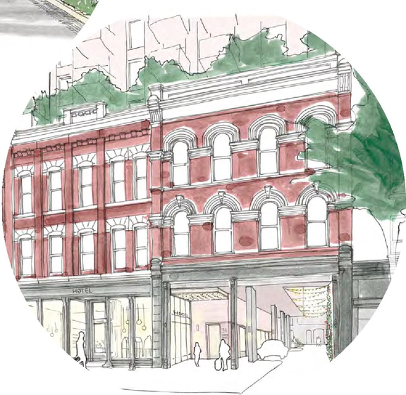 Rendering of building from page 45 of the file 'Application booklet'