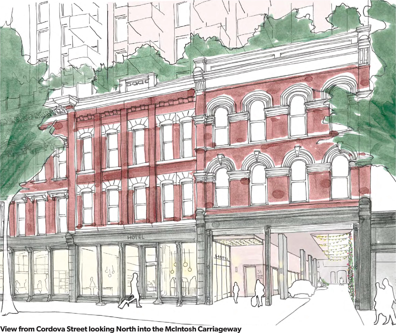 Rendering of building from page 63 of the file 'Application booklet'