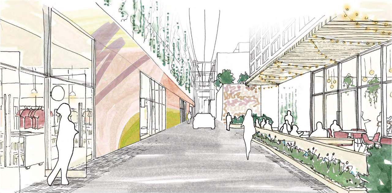 Rendering of building from page 66 of the file 'Application booklet'