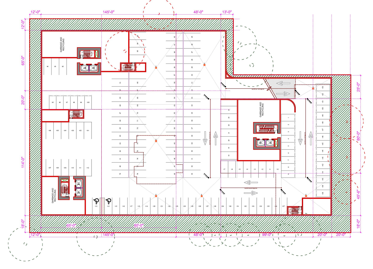 Construction site plan for project from page 12 of the file 'Full booklet - Option 1'