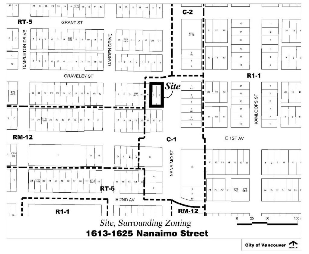 Construction site plan for project from page 3 of the file 'Referral report'