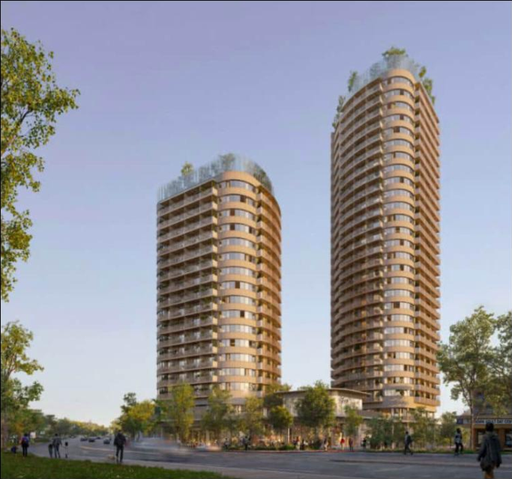 Rendering of building from page 5 of the file 'Referral report'