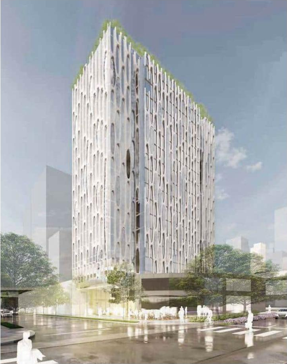 Rendering of building from page 4 of the file 'Referral report'