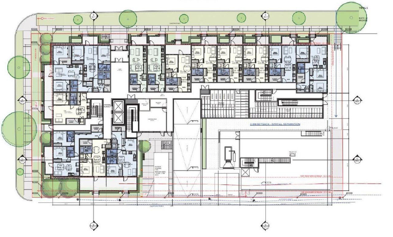 Construction site plan for project from page 32 of the file 'Referral Report'