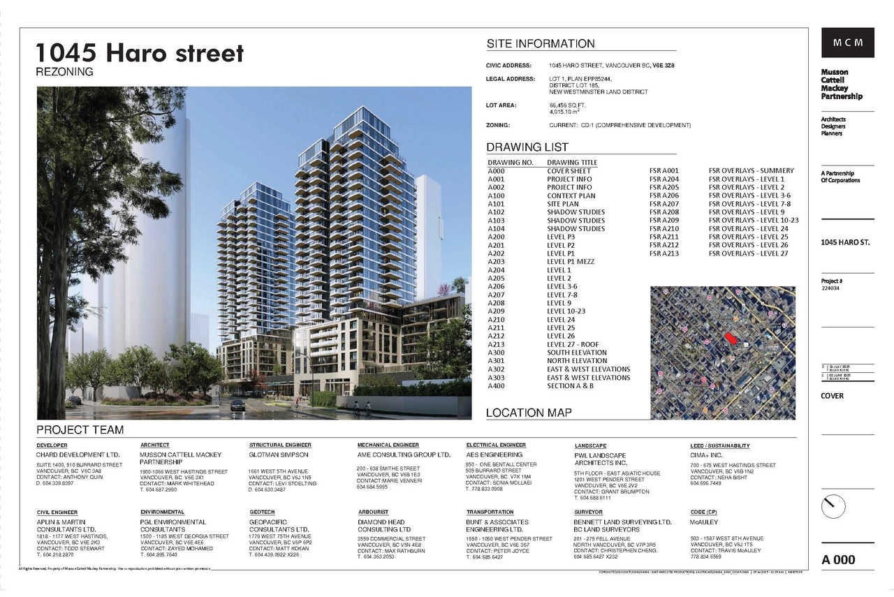 Construction site plan for project from page 1 of the file 'Architectural plans'
