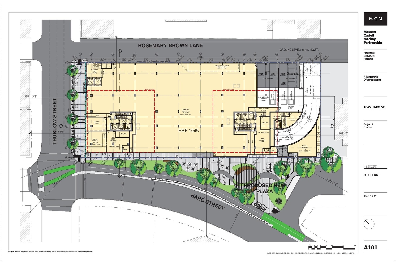 Construction site plan for project from page 5 of the file 'Architectural plans'