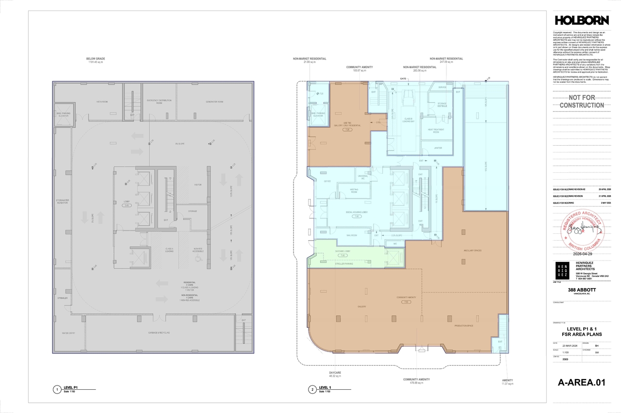 Construction site plan for project from page 35 of the file 'Application booklet'