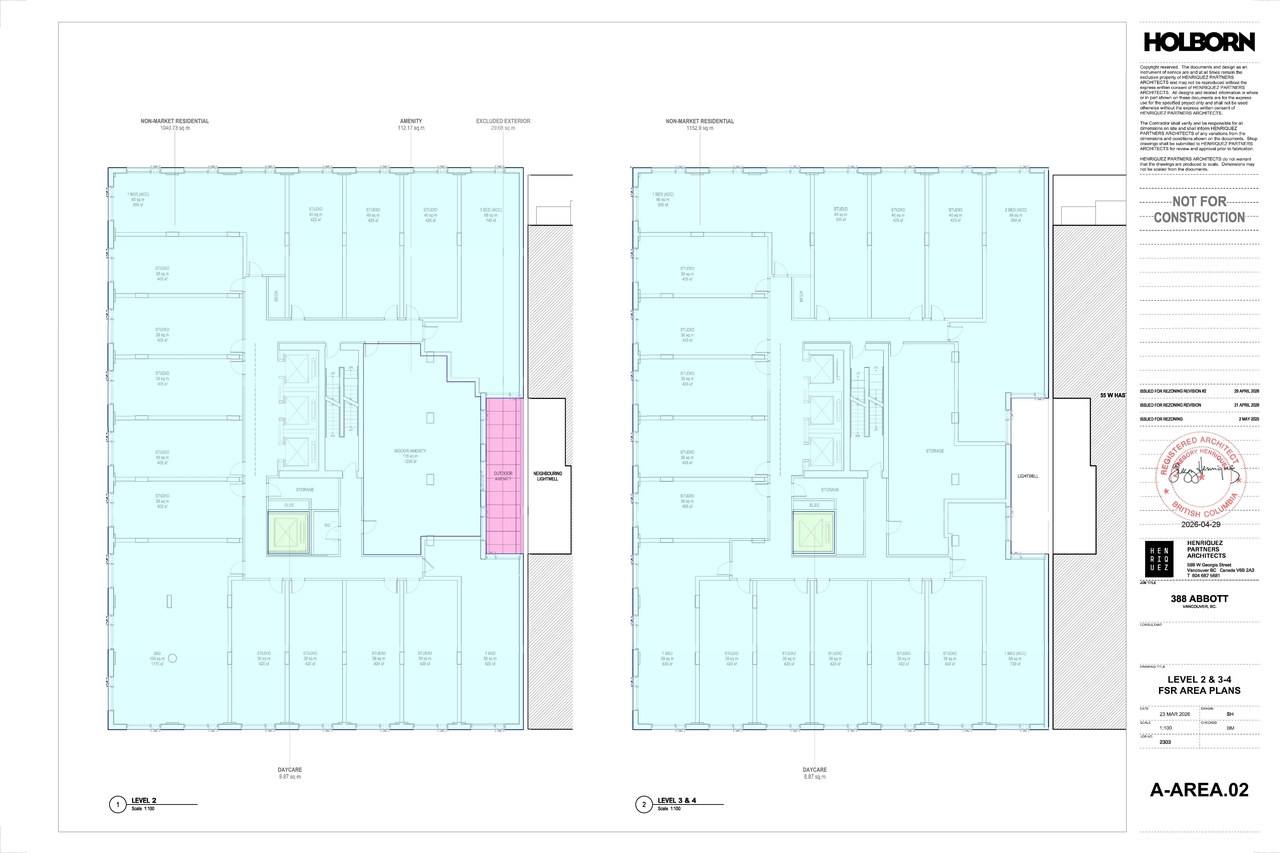 Construction site plan for project from page 36 of the file 'Application booklet'