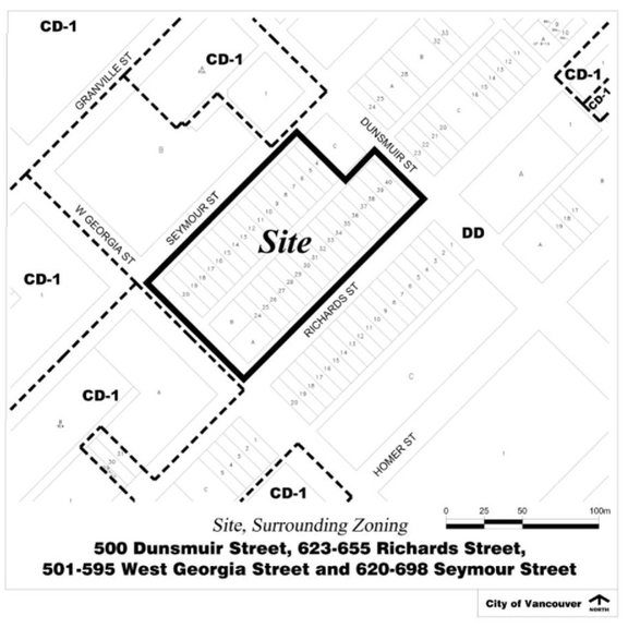 Construction site plan for project from page 10 of the file 'Referral report'