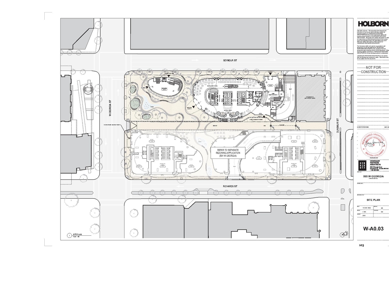 Construction site plan for project from page 103 of the file 'Application booklet-2'