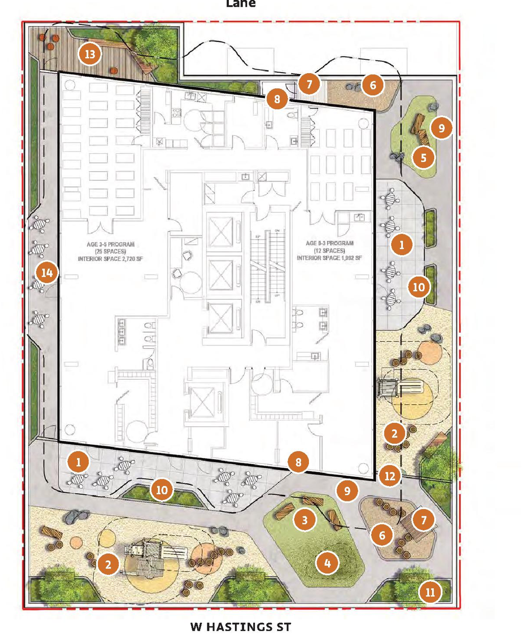 Construction site plan for project from page 174 of the file 'Application booklet - 1'