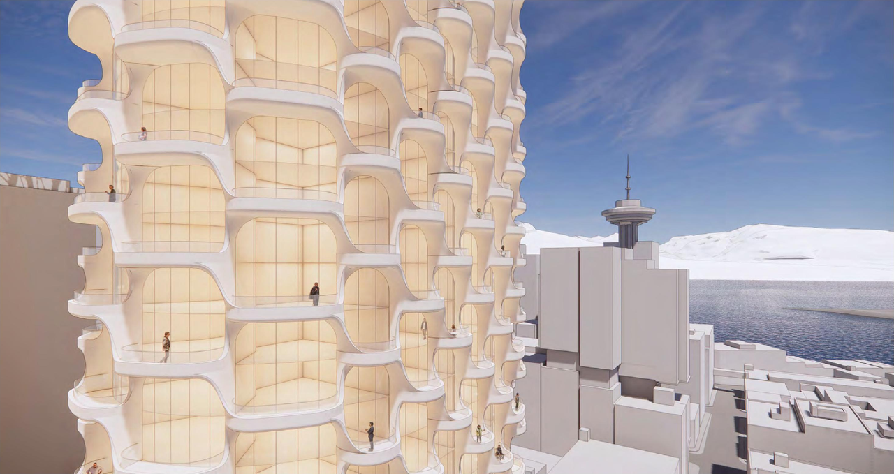 Rendering of building from page 121 of the file 'Application booklet-1'