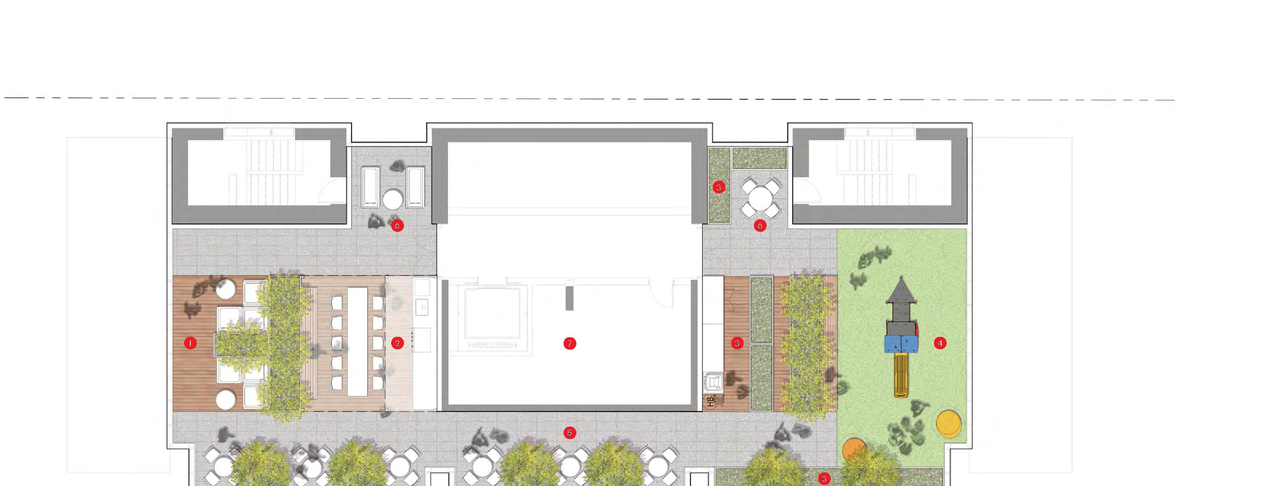 Construction site plan for project from page 120 of the file 'Application booklet'