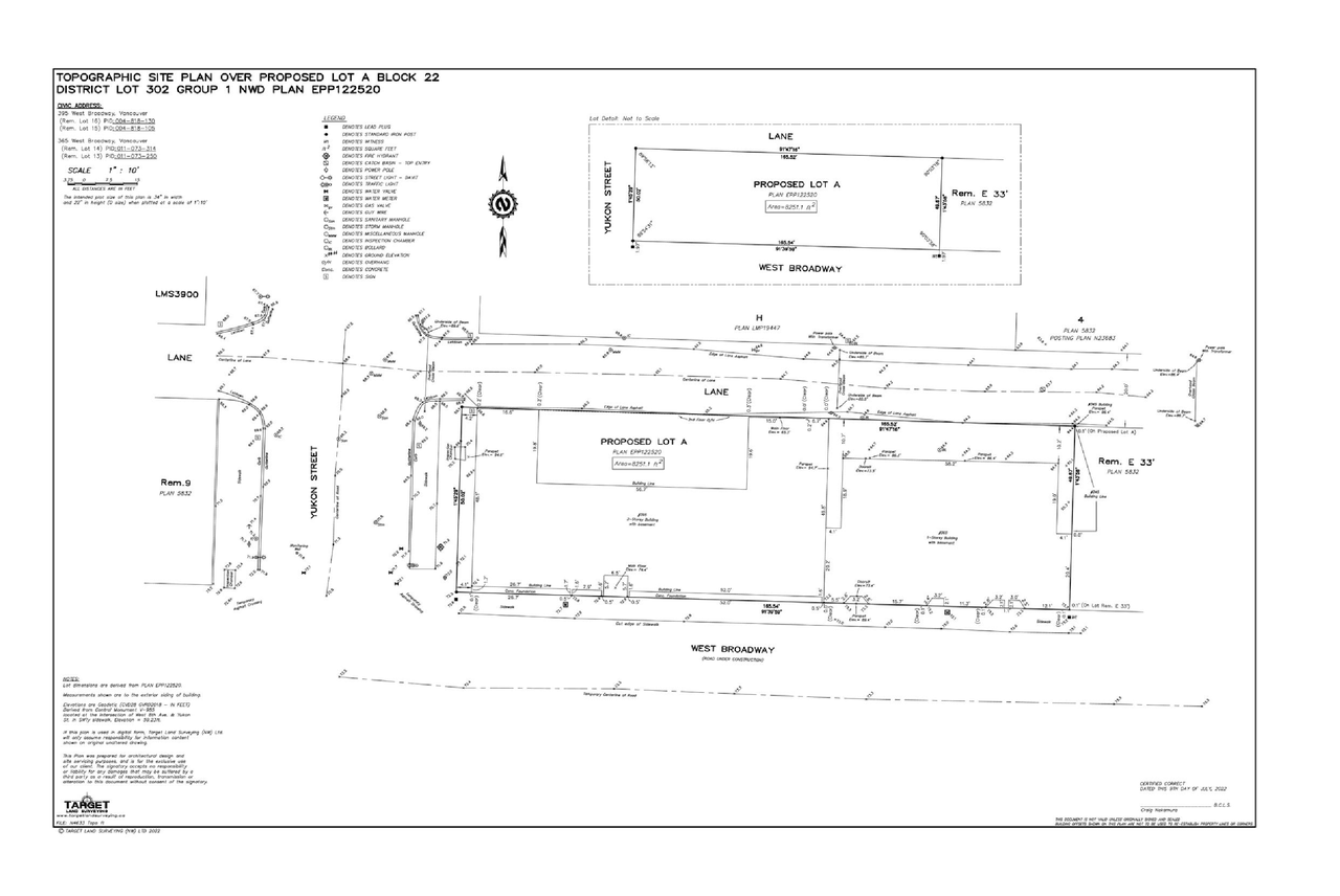 Construction site plan for project from page 70 of the file 'Application booklet'