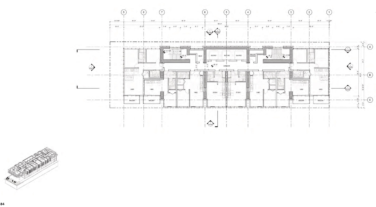 Floor plan for project from page 84 of the file 'Application booklet'
