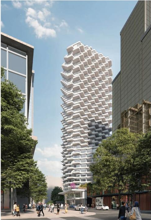 Rendering of building from page 4 of the file 'Report'