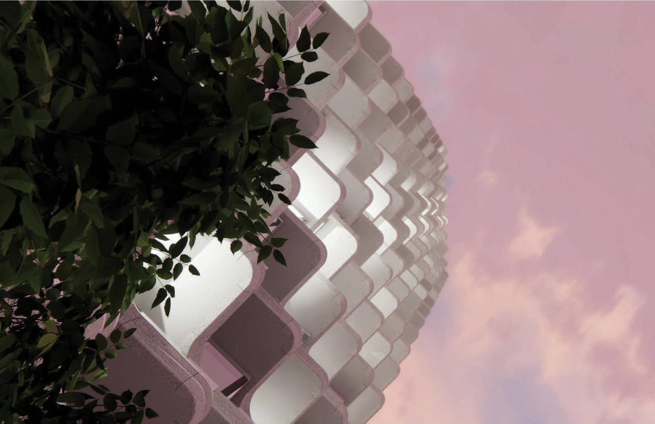 Rendering of building from page 58 of the file 'Application booklet'