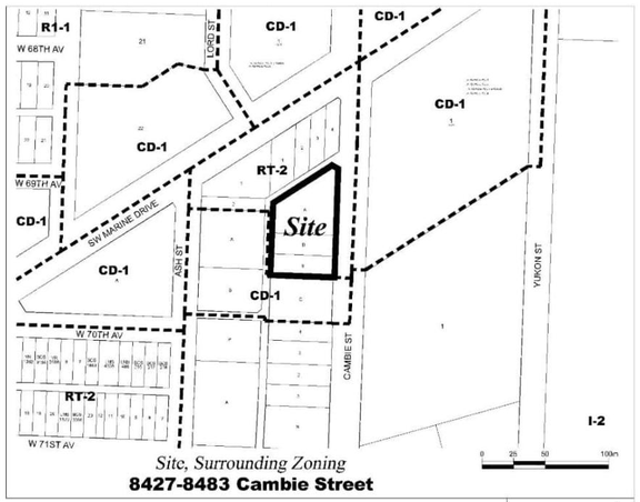Construction site plan for project from page 3 of the file 'Report'