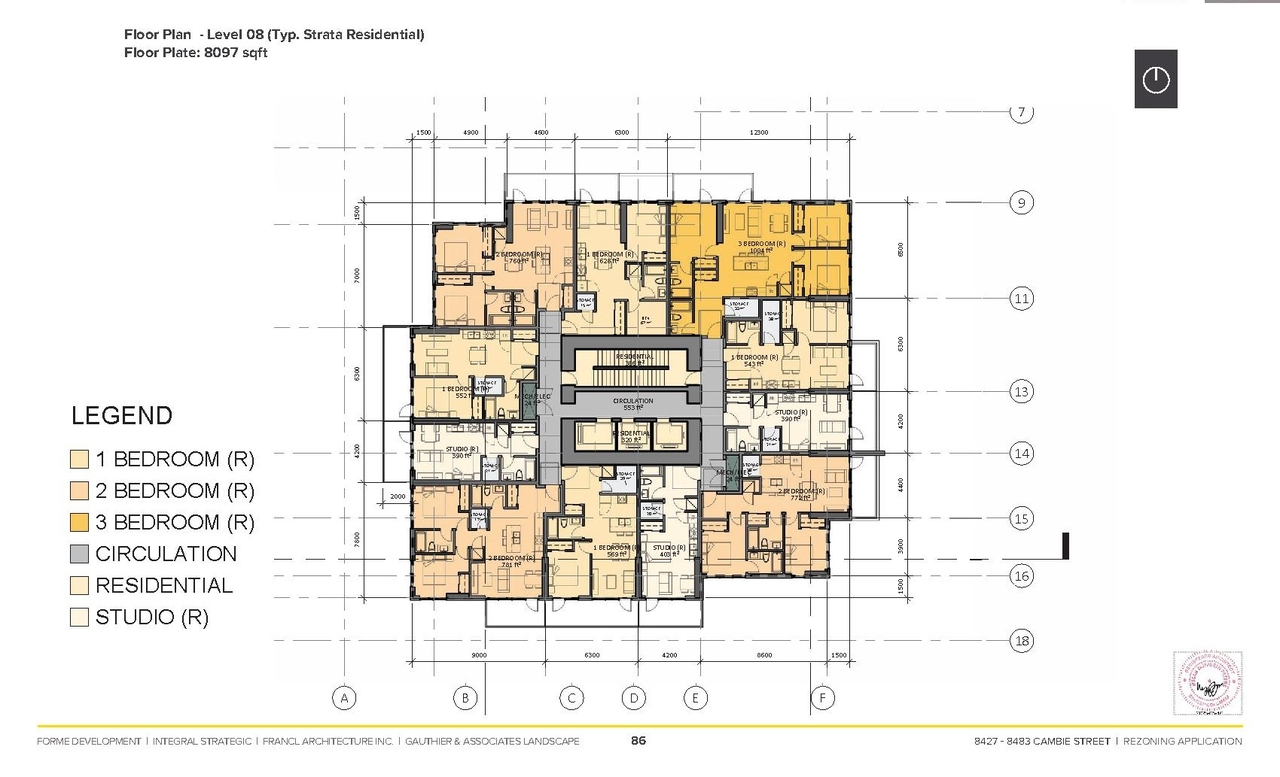 Floor plan for project from page 86 of the file 'Application Booklet'