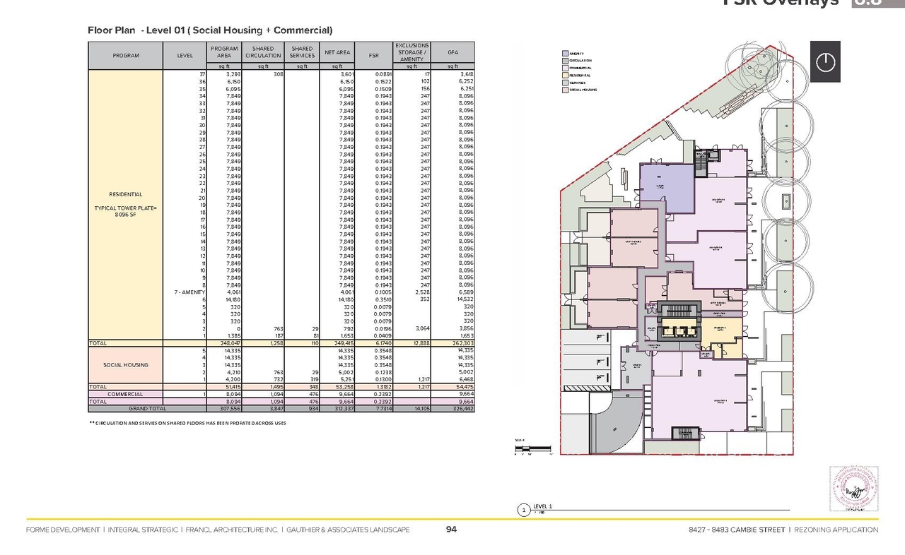 Floor plan for project from page 94 of the file 'Application Booklet'