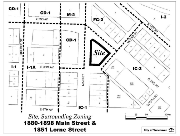 Construction site plan for project from page 3 of the file 'Report'