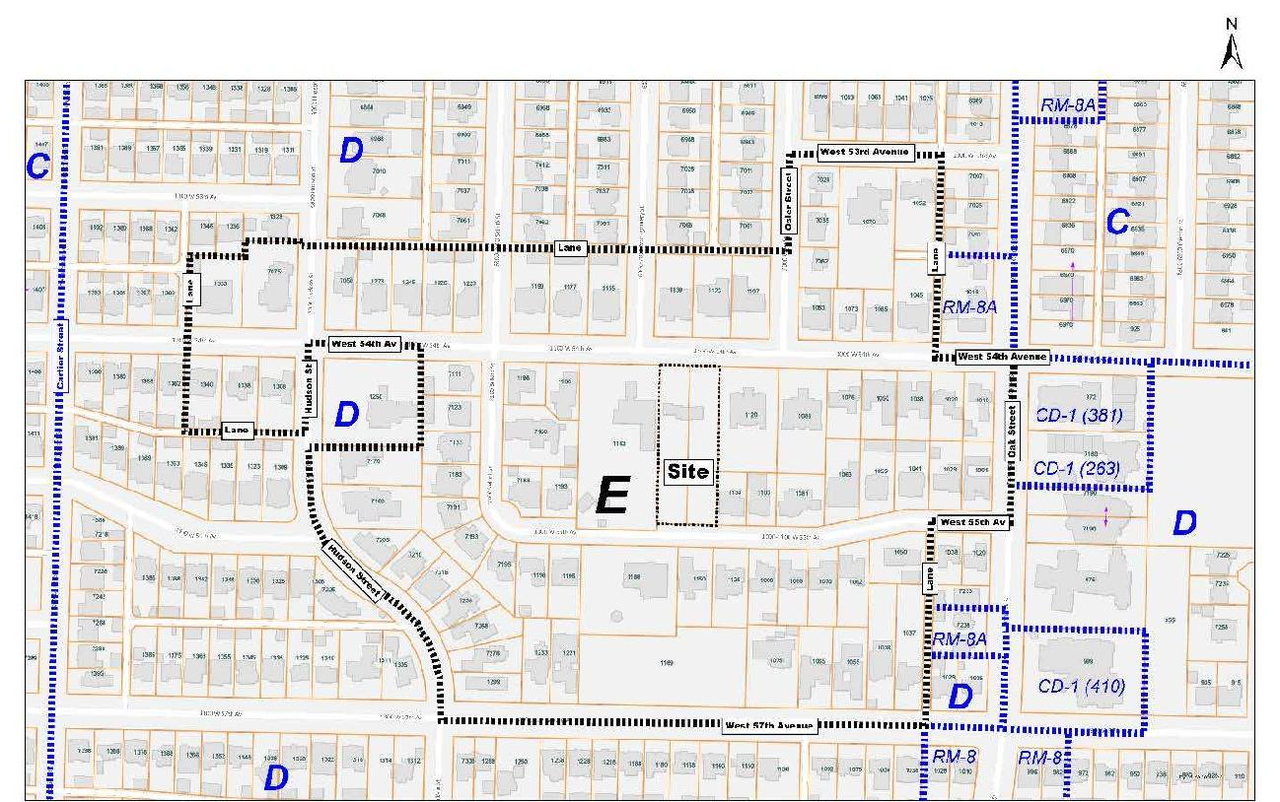 Construction site plan for project from page 6 of the file 'Report link'
